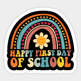 Happy First Day Of School For Teachers Back To School Sticker